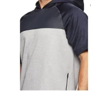 And1 Navy Blue Gray Short Sleeve Hoodie Shirt Top Size S M New Athleisure  Men